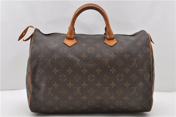 Authentic Louis Vuitton Monogram Speedy 35 Hand Bag M41524 LV 9254C