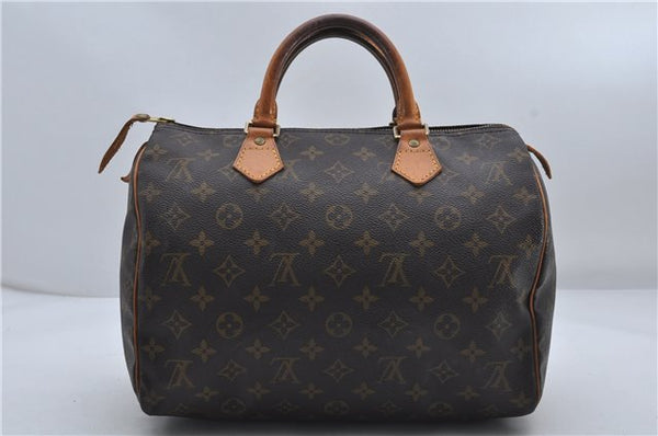 Authentic Louis Vuitton Monogram Speedy 30 Hand Boston Bag M41526 LV 9254D