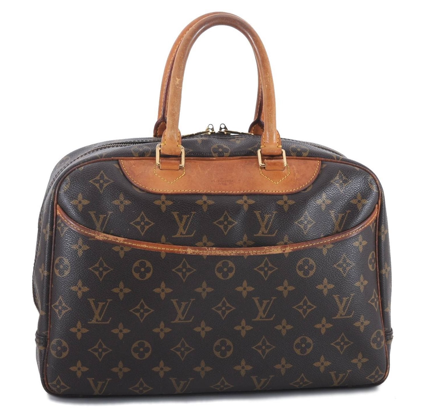 Authentic Louis Vuitton Monogram Deauville Hand Bag M47270 LV 9255C