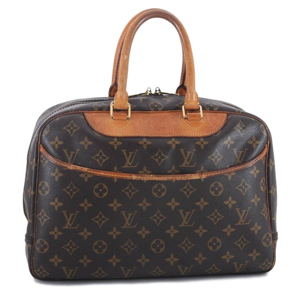Authentic Louis Vuitton Monogram Deauville Hand Bag M47270 LV 9255C