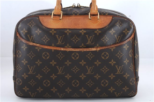 Authentic Louis Vuitton Monogram Deauville Hand Bag M47270 LV 9255C