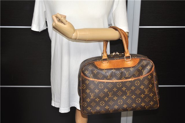 Authentic Louis Vuitton Monogram Deauville Hand Bag M47270 LV 9255C