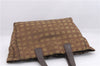 Authentic CHANEL New Travel Line Shoulder Tote Bag Nylon Leather Brown 9255E
