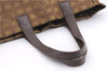 Authentic CHANEL New Travel Line Shoulder Tote Bag Nylon Leather Brown 9255E