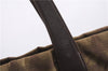 Authentic CHANEL New Travel Line Shoulder Tote Bag Nylon Leather Brown 9255E
