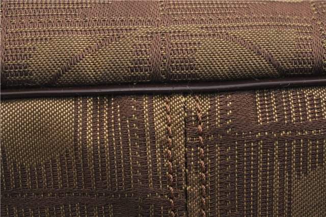 Authentic CHANEL New Travel Line Shoulder Tote Bag Nylon Leather Brown 9255E