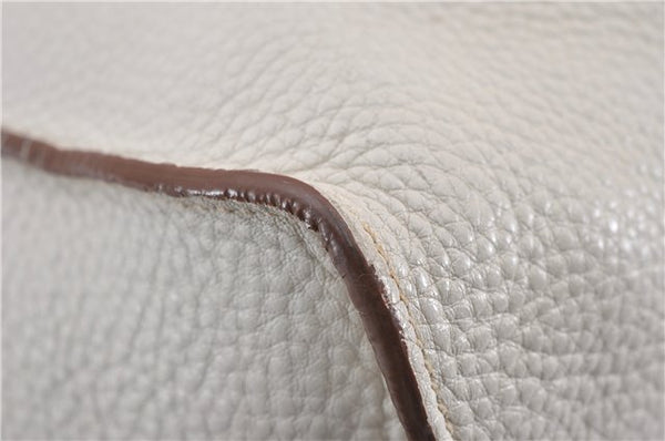 Authentic PRADA Vintage Leather Nappa Chain Shoulder Tote Bag Ivory 9260F