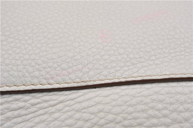 Authentic PRADA Vintage Leather Nappa Chain Shoulder Tote Bag Ivory 9260F