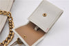 Authentic PRADA Vintage Leather Nappa Chain Shoulder Tote Bag Ivory 9260F