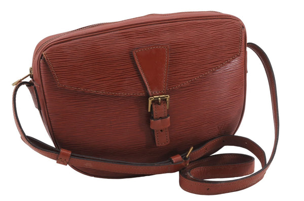 Authentic Louis Vuitton Epi Jeune Fille Shoulder Cross Bag Brown M52153 LV 9261D
