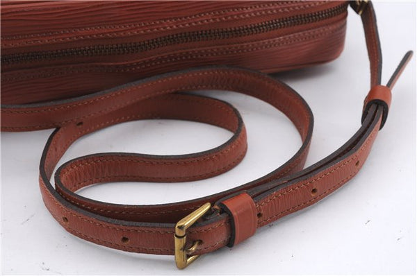 Authentic Louis Vuitton Epi Jeune Fille Shoulder Cross Bag Brown M52153 LV 9261D