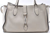 Authentic GUCCI Jackie 2Way Shoulder Hand Tote Bag Leather 365460 Ivory 9261F