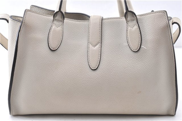 Authentic GUCCI Jackie 2Way Shoulder Hand Tote Bag Leather 365460 Ivory 9261F