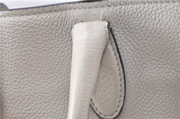 Authentic GUCCI Jackie 2Way Shoulder Hand Tote Bag Leather 365460 Ivory 9261F