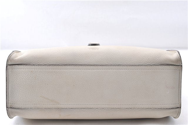 Authentic GUCCI Jackie 2Way Shoulder Hand Tote Bag Leather 365460 Ivory 9261F