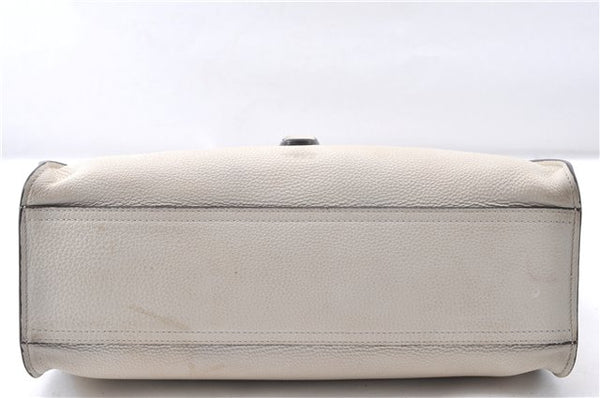 Authentic GUCCI Jackie 2Way Shoulder Hand Tote Bag Leather 365460 Ivory 9261F