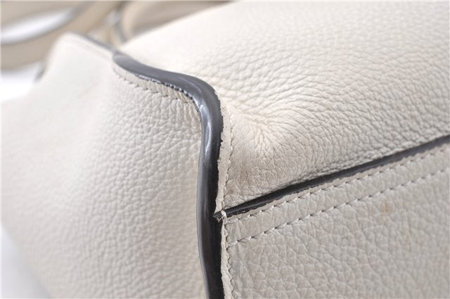 Authentic GUCCI Jackie 2Way Shoulder Hand Tote Bag Leather 365460 Ivory 9261F