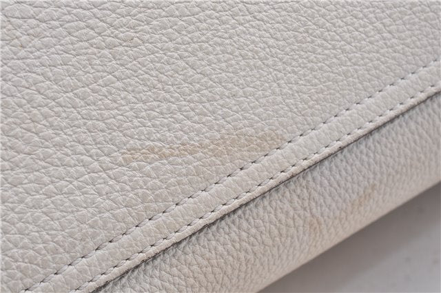 Authentic GUCCI Jackie 2Way Shoulder Hand Tote Bag Leather 365460 Ivory 9261F