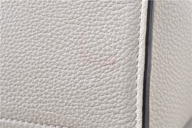 Authentic GUCCI Jackie 2Way Shoulder Hand Tote Bag Leather 365460 Ivory 9261F