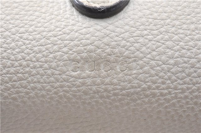 Authentic GUCCI Jackie 2Way Shoulder Hand Tote Bag Leather 365460 Ivory 9261F