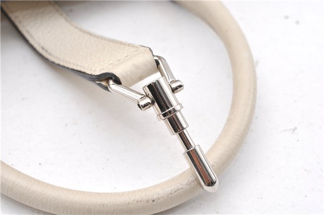 Authentic GUCCI Jackie 2Way Shoulder Hand Tote Bag Leather 365460 Ivory 9261F