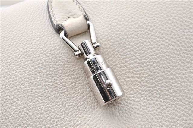 Authentic GUCCI Jackie 2Way Shoulder Hand Tote Bag Leather 365460 Ivory 9261F