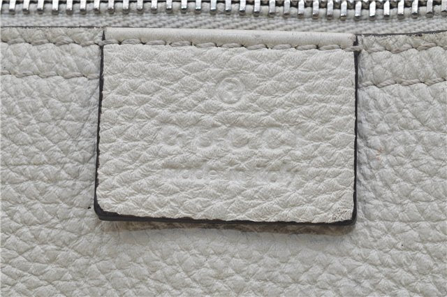 Authentic GUCCI Jackie 2Way Shoulder Hand Tote Bag Leather 365460 Ivory 9261F