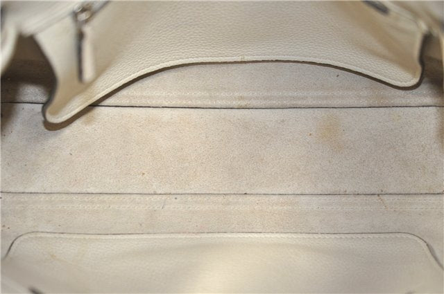 Authentic GUCCI Jackie 2Way Shoulder Hand Tote Bag Leather 365460 Ivory 9261F