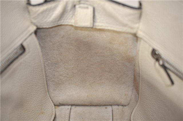 Authentic GUCCI Jackie 2Way Shoulder Hand Tote Bag Leather 365460 Ivory 9261F