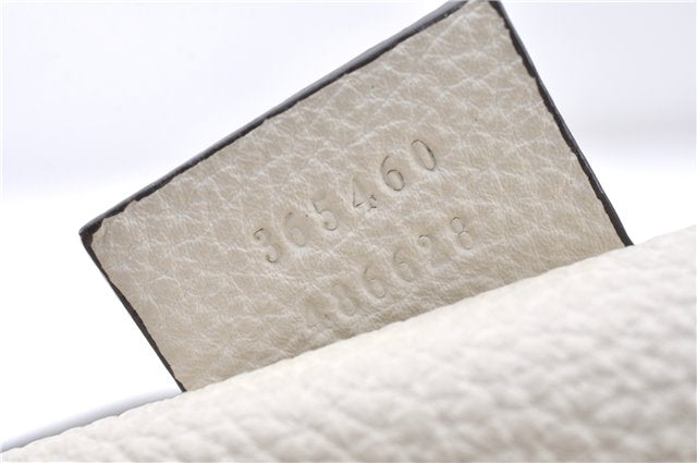 Authentic GUCCI Jackie 2Way Shoulder Hand Tote Bag Leather 365460 Ivory 9261F