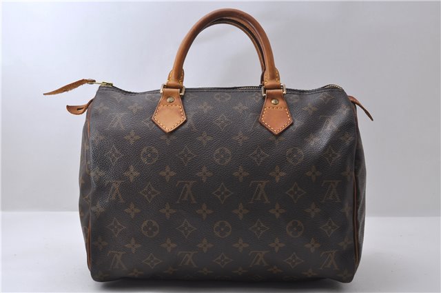 Authentic Louis Vuitton Monogram Speedy 30 Hand Bag M41526 LV 9266C