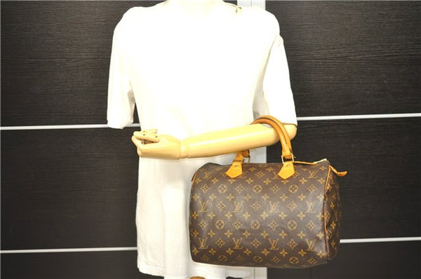 Authentic Louis Vuitton Monogram Speedy 30 Hand Bag M41526 LV 9266C