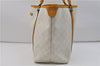 Authentic GUCCI Shoulder Tote Bag GG PVC Leather 197953 White Yellow 9272D