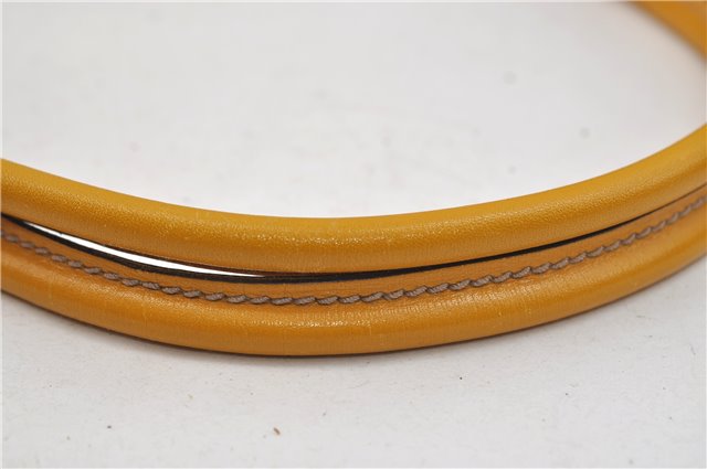 Authentic GUCCI Shoulder Tote Bag GG PVC Leather 197953 White Yellow 9272D