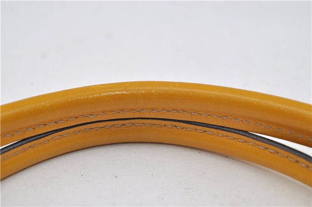 Authentic GUCCI Shoulder Tote Bag GG PVC Leather 197953 White Yellow 9272D