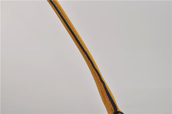 Authentic GUCCI Shoulder Tote Bag GG PVC Leather 197953 White Yellow 9272D