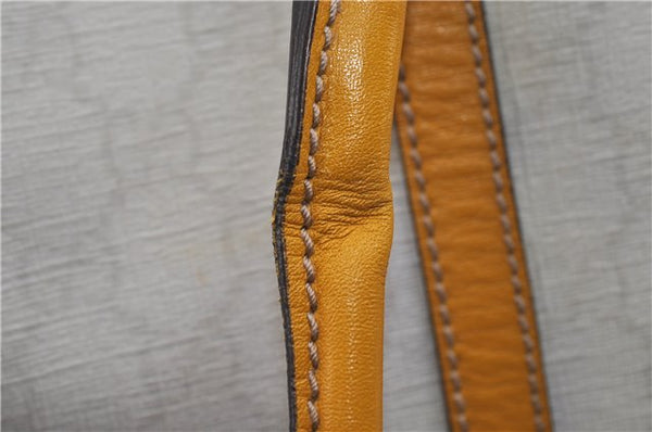 Authentic GUCCI Shoulder Tote Bag GG PVC Leather 197953 White Yellow 9272D