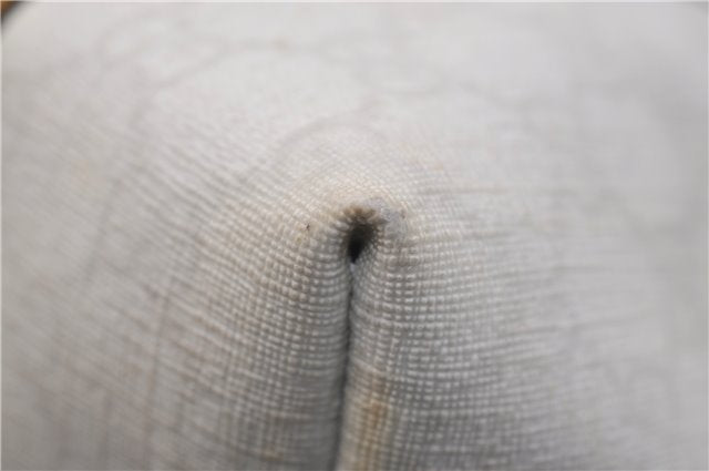 Authentic GUCCI Shoulder Tote Bag GG PVC Leather 197953 White Yellow 9272D