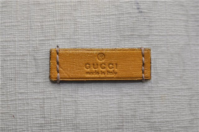 Authentic GUCCI Shoulder Tote Bag GG PVC Leather 197953 White Yellow 9272D