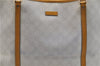 Authentic GUCCI Shoulder Tote Bag GG PVC Leather 197953 White Yellow 9272D