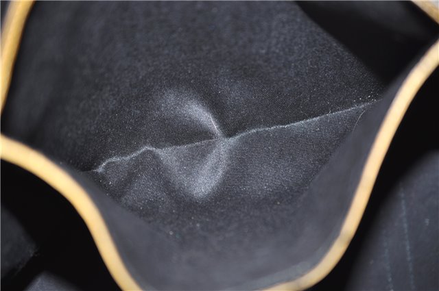 Authentic GUCCI Shoulder Tote Bag GG PVC Leather 197953 White Yellow 9272D