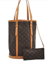 Authentic Louis Vuitton Monogram Bucket GM Shoulder Tote Bag M42236 LV 9275E