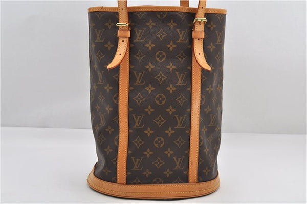 Authentic Louis Vuitton Monogram Bucket GM Shoulder Tote Bag M42236 LV 9275E