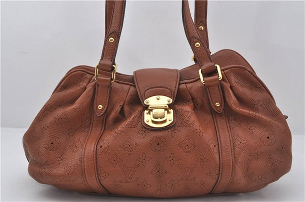 Authentic Louis Vuitton Mahina Lunar PM Shoulder Bag Brown M97052 LV 9277E