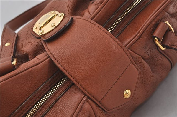 Authentic Louis Vuitton Mahina Lunar PM Shoulder Bag Brown M97052 LV 9277E