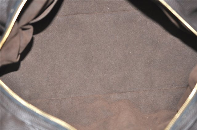 Authentic Louis Vuitton Mahina Lunar PM Shoulder Tote Bag M97051 Brown LV 9278E