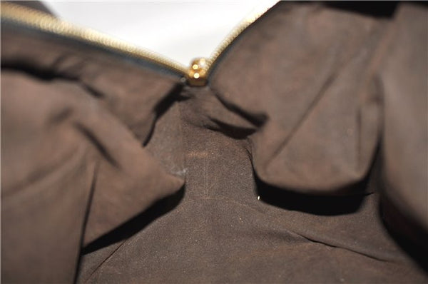 Authentic Louis Vuitton Mahina Lunar PM Shoulder Tote Bag M97051 Brown LV 9278E