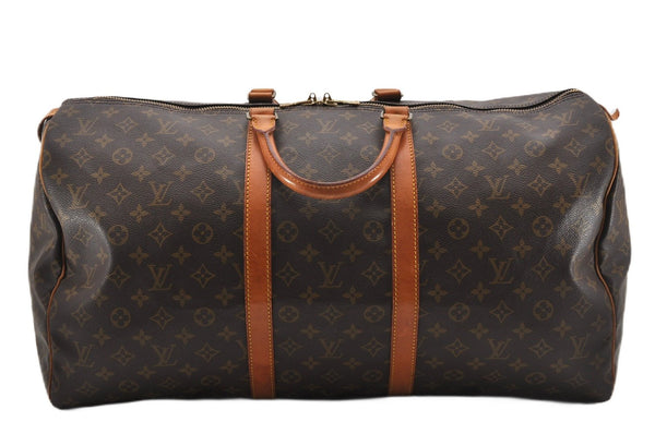 Authentic Louis Vuitton Monogram Keepall 55 Travel Boston Bag M41424 LV 9278F