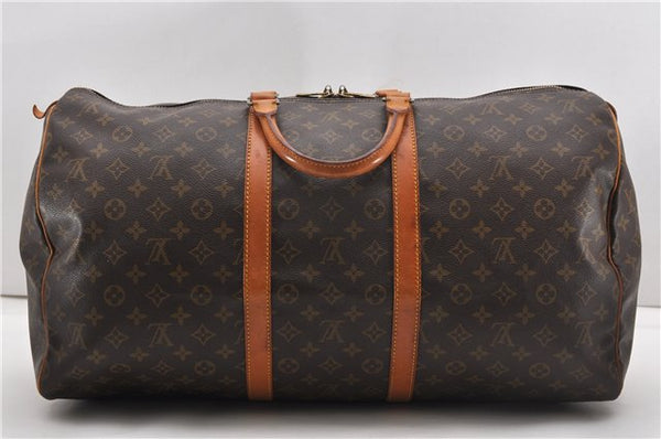 Authentic Louis Vuitton Monogram Keepall 55 Travel Boston Bag M41424 LV 9278F