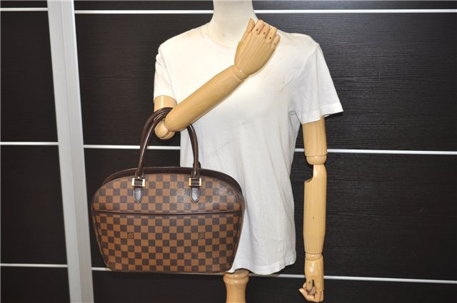 Authentic Louis Vuitton Damier Sarria Horizontal Hand Bag N51282 LV 9280E